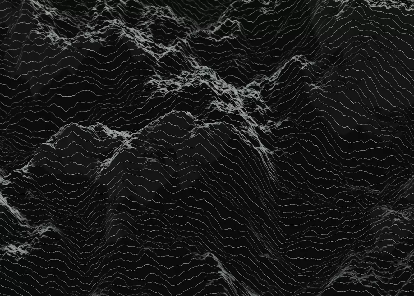 Abstract Topographic Contours: Modern Dark Landscape Texture