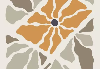 Abstract Floral: Modern Nature's Minimalist Bloom