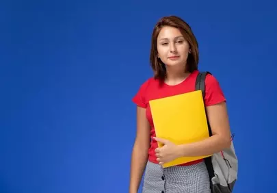 Vibrant Student Ready for Education's Journey