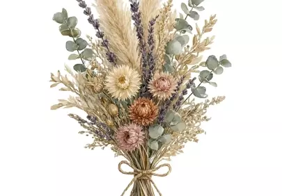 Rustic Elegance: Preserved Floral Bouquet for Boho Decor & Weddings