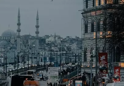 Bustling Cityscape: Istanbul's Vibrant Street Life