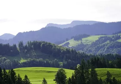 Breathtaking Alpine Panorama: Serene Morning in Mountainous Landscapes