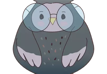 Adorably Wise: Cute Cartoon Owl with Glasses Illustration