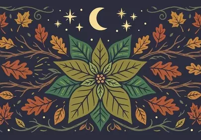Enchanting Autumn Night: Whimsical Forest Bloom