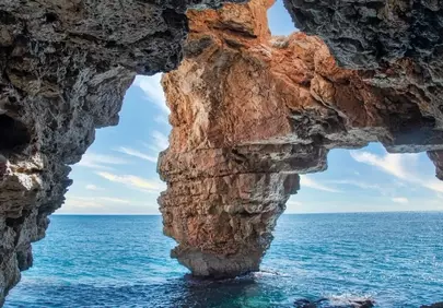 Dramatic Sea Cave Archway in Alicante, Spain