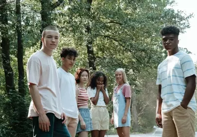 Diverse Youth Gathered: A Moment of Connection