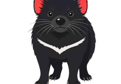 Charming Tasmanian Devil: Cute Cartoon Mascot Illustration