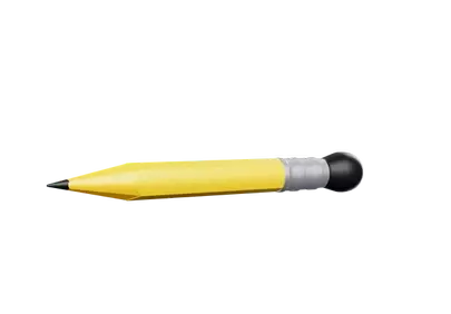Vibrant Yellow Pencil: Essential Office & School Tool