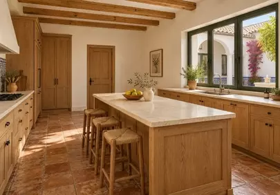Sun-Drenched Andalusian Kitchen: Rustic Charm Meets Modern Elegance