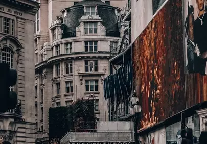 Vibrant London Street: Urban Life & Historic Architecture