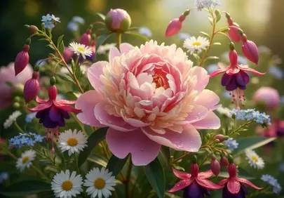 Vibrant Peony Garden: A Symphony of Spring Blooms