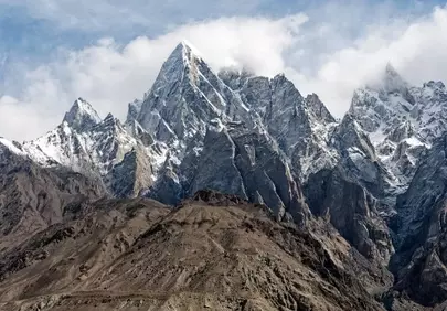 Majestic Karakoram Peaks: A Breathtaking Snow-Capped Landscape