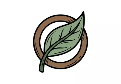 Eco-Leaf Embrace: Organic Nature Symbol