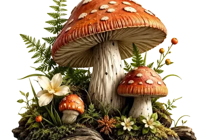 Enchanting Amanita: Mystical Forest Mushroom Art