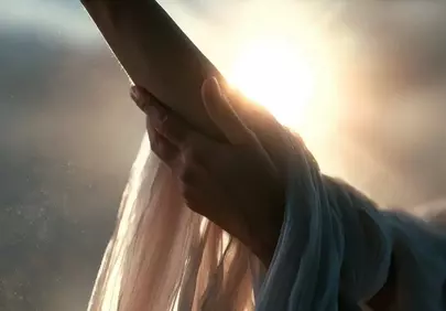 Radiant Embrace: Arms Reaching for Divine Light and Hope