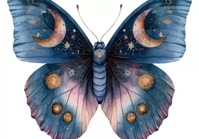 Celestial Dream Butterfly: A Whimsical Watercolor Masterpiece
