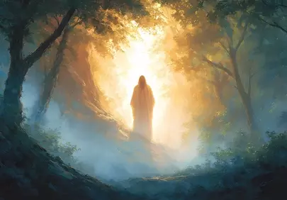 Divine Light in Forest Solitude: A Vision of Grace