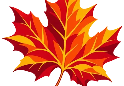 Vibrant AI-Generated Autumn Maple Leaf Illustration