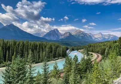 Breathtaking Banff: Majestic Rockies & Emerald River Splendor