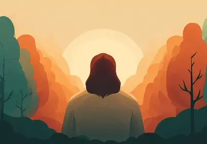 Divine Sunset Solitude: A Spiritual Forest Retreat