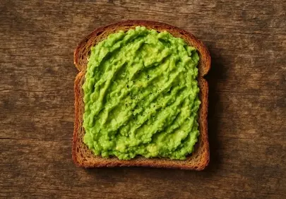 Vibrant Avocado Toast: Wholesome Breakfast on Rustic Wood