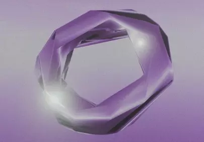 Hypnotic Purple Geometric Torus Floating in Ethereal Space