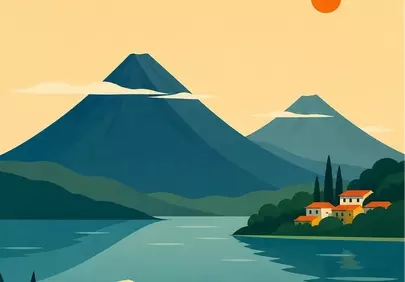 Serene Mountain Lake: A Peaceful Sunset Escape
