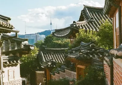 Timeless Charm: Traditional Korean Village with N Seoul Tower Views