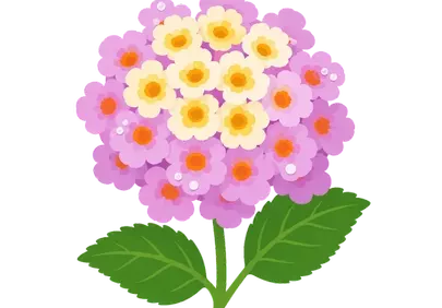 Vibrant Pastel Hydrangea Bouquet Illustration