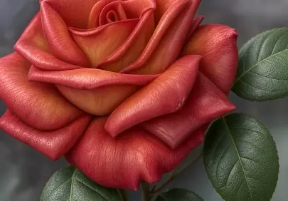 Vibrant Red Rose Blossom: A Symbol of Elegant Solitude