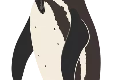 Charming Stylized Penguin: A Digital Wildlife Masterpiece