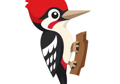 Vibrant Woodpecker Mascot: Forest Bird Illustration