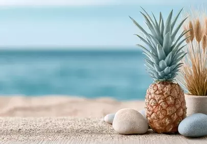 Serene Tropical Escape: Pineapple & Beach Bliss