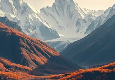 Breathtaking Autumn Alps: Golden Hour Glory & Reflective Lake