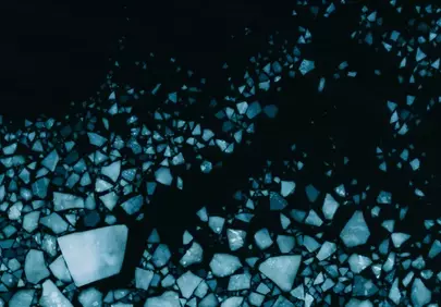 Stunning Ice Floes: A Dark Water Mosaic