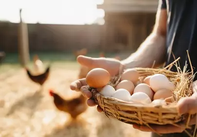 Golden Harvest: Fresh Organic Eggs from the Farm