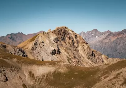 Majestic Alpine Vista: Summer Hiking Trail in the Alps