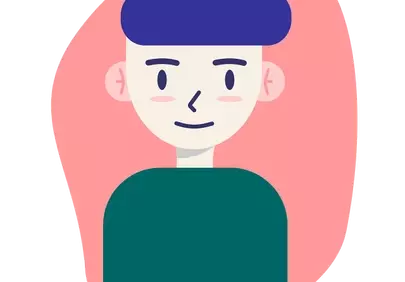 Vibrant Youthful Caricature: Modern Digital Art Portrait