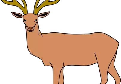 Minimalist Geometric Deer Silhouette: Nature's Elegance Captured