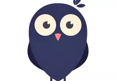 Charming Cartoon Owl: Big-Eyed Night Guardian Illustration