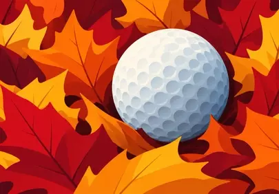 Vibrant Autumn Golf: A Seasonal Sports Illustration