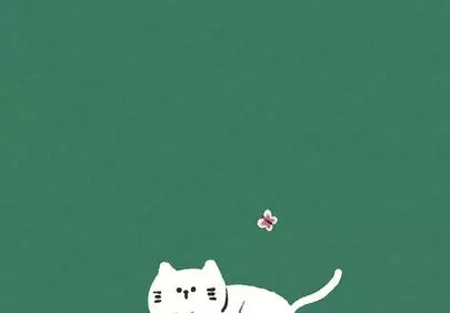 Minimalist Emerald Green Cat: A Whimsical Search