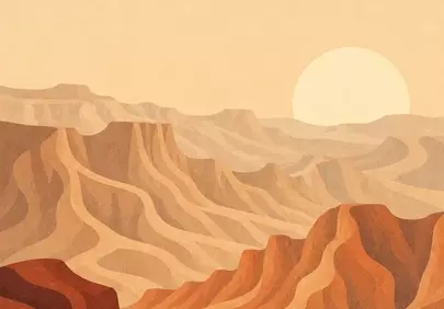 Stunning Minimalist Desert Canyon at Sunrise