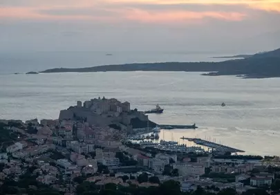 Breathtaking Calvi Dawn: Harbor City Awakens Under Pastel Skies
