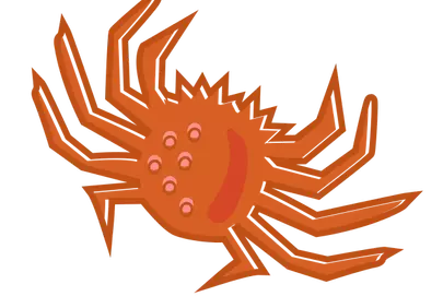 Vibrant Cartoon Crab: A Playful Ocean Icon