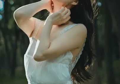 Enchanting Forest Nymph: A Vision of Delicate Beauty