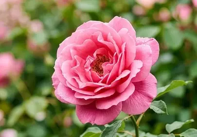 Vibrant Pink Rose in Full Bloom: A Spring Garden Gem