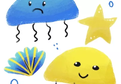 Charming Ocean Friends: A Cute Cartoon Underwater Adventure