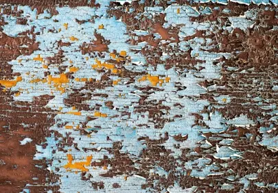 Rustic Charm: Peeling Paint Wood Texture Background