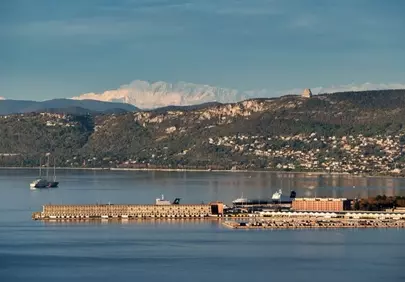 Breathtaking Trieste Panorama: Sea, Mountains, and Historic Port